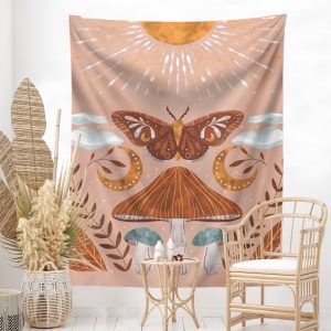 Psychedelic Butterfly Tapestry Aesthetic Room Decor
